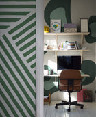 R19410 Different Directions Green Maximalism Mural by Rebel Walls