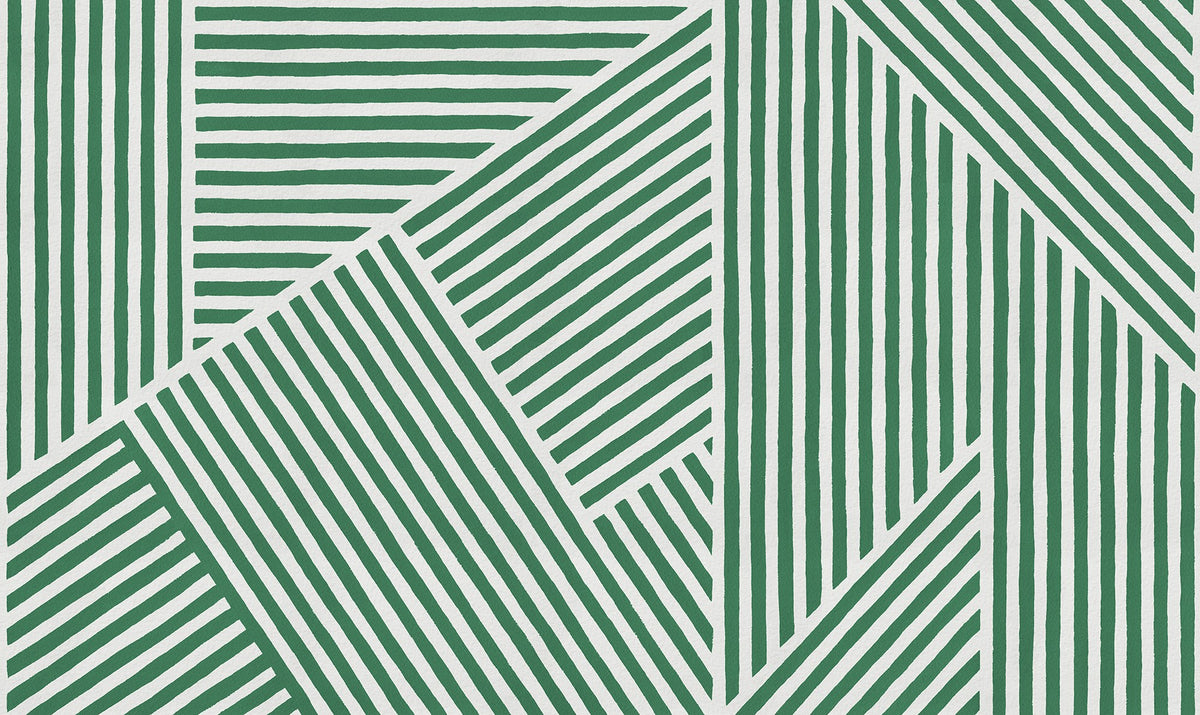R19410 Different Directions Green Maximalism Mural by Rebel Walls
