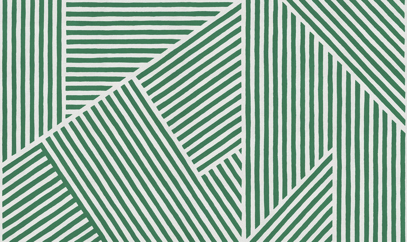 R19410 Different Directions Green Maximalism Mural by Rebel Walls