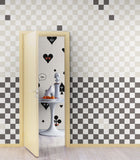 R19411 Pixels Black & White Maximalism Mural by Rebel Walls