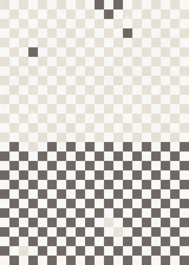 R19411 Pixels Black & White Maximalism Mural by Rebel Walls