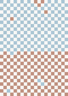 R19413 Pixels Orange & Blue Maximalism Mural by Rebel Walls