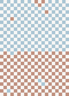 R19413 Pixels Orange & Blue Maximalism Mural by Rebel Walls