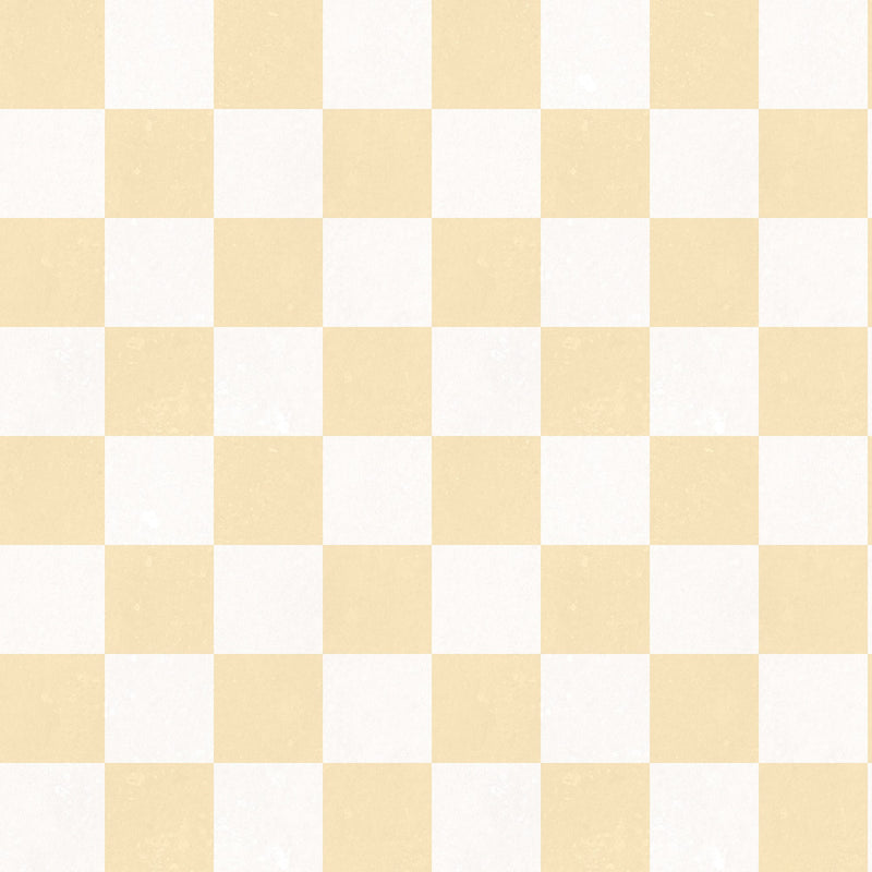 R19419 Chess Yellow Maximalism Mural by Rebel Walls