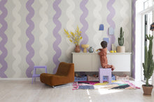 R19425 Wobbly Lilac Maximalism Mural by Rebel Walls