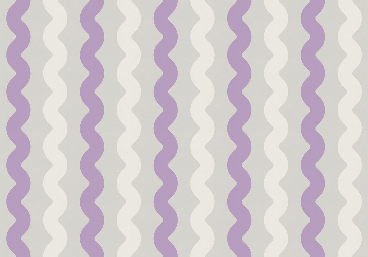 R19425 Wobbly Lilac Maximalism Mural by Rebel Walls