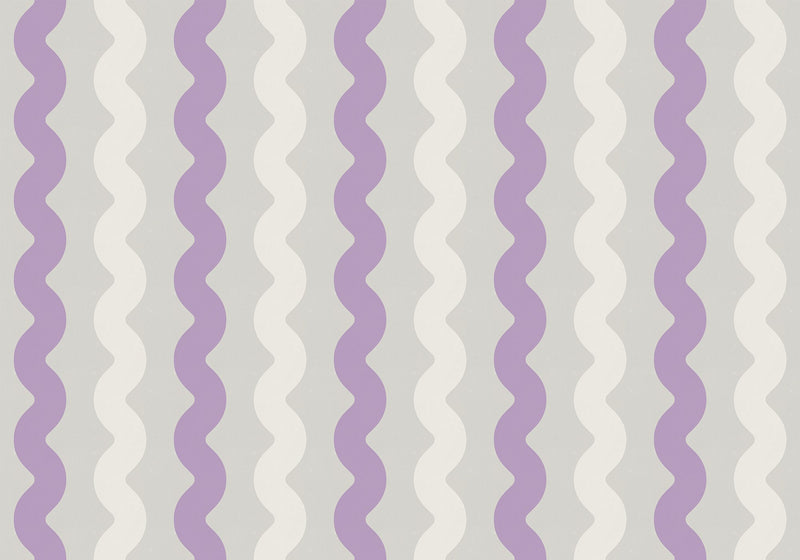 R19425 Wobbly Lilac Maximalism Mural by Rebel Walls