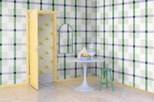 R19427 Outside The Box	Green & Lilac Maximalism Mural by Rebel Walls