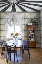 R19428 Outside The Box Yellow & Gray Maximalism Mural by Rebel Walls
