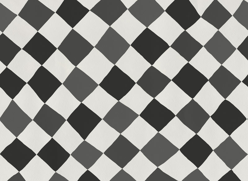 R19429 Tremble Black & White Maximalism Mural by Rebel Walls