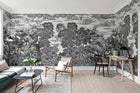 R19441 Bellewood Under The Moon Graphite Pops Mural by Rebel Walls