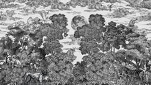 R19441 Bellewood Under The Moon Graphite Pops Mural by Rebel Walls