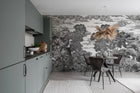 R19442 Bellewood Under The Clouds Graphite Pops Mural by Rebel Walls