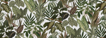 R19444 Mischievous Jungle White Pops Mural by Rebel Walls