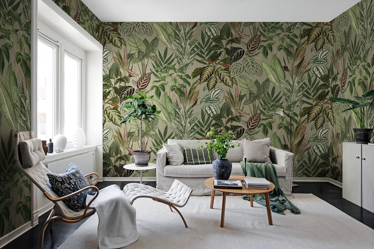 R19445 Mischievous Jungle Sand Pops Mural by Rebel Walls