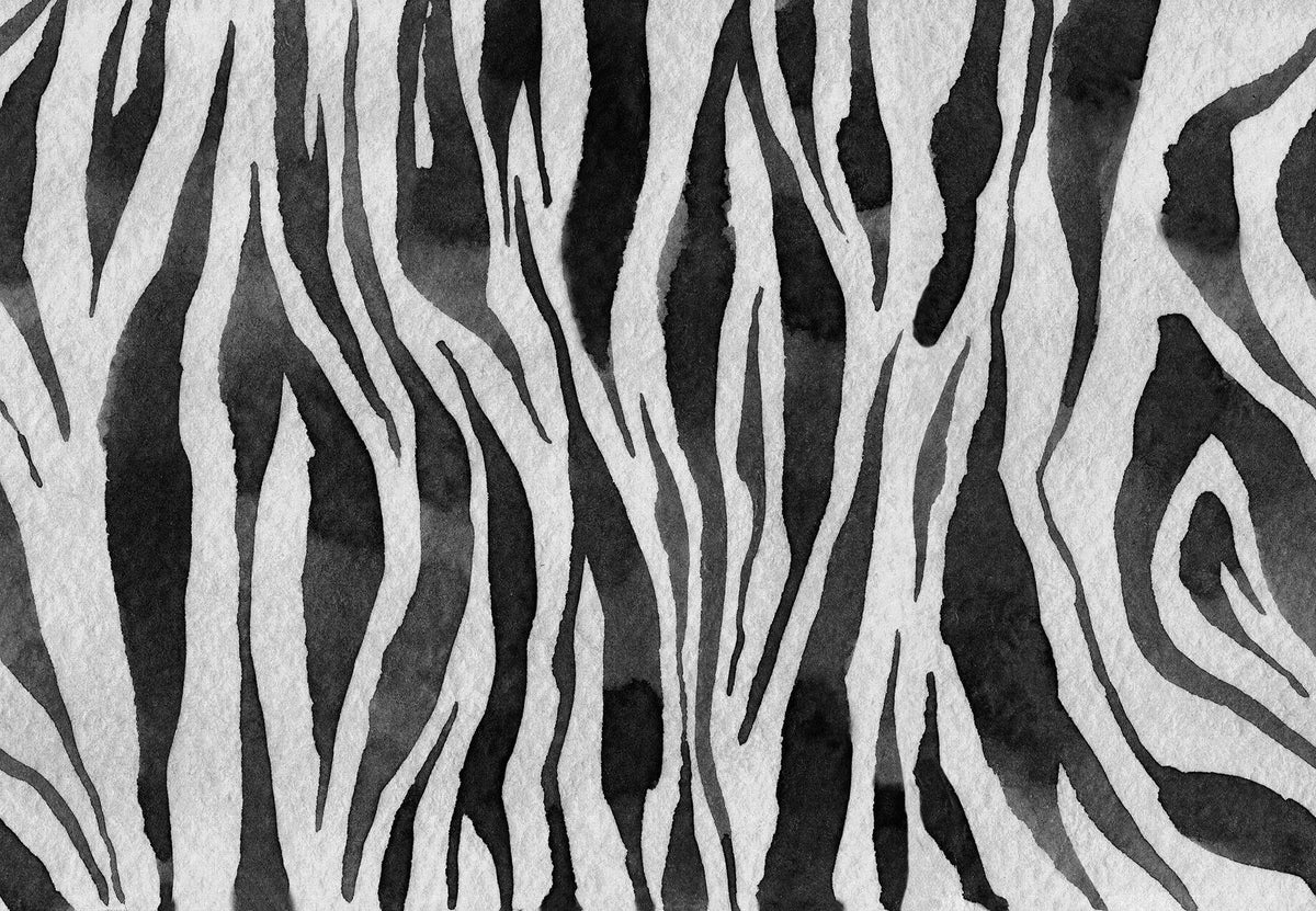 R19448 Zebra Stripes Graphite Pops Mural by Rebel Walls