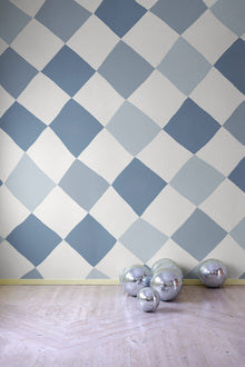R19480 Tremble Blue Maximalism Mural by Rebel Walls