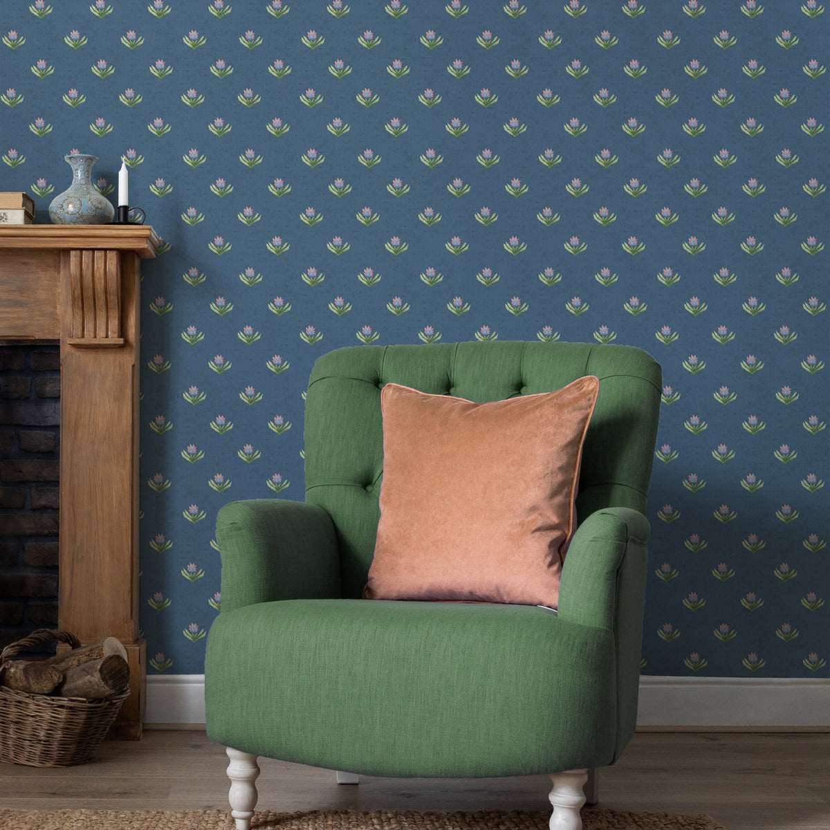 Raja Denim Diffusion Wallpaper by Voyage Maison | RAJA/WPO/DEN