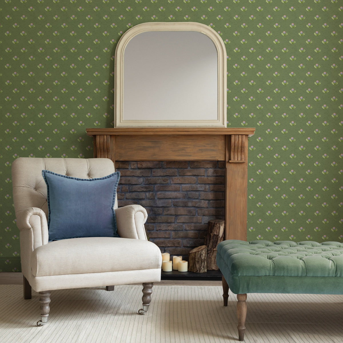 Raja Sage Diffusion Wallpaper by Voyage Maison | RAJA/WPO/SAG