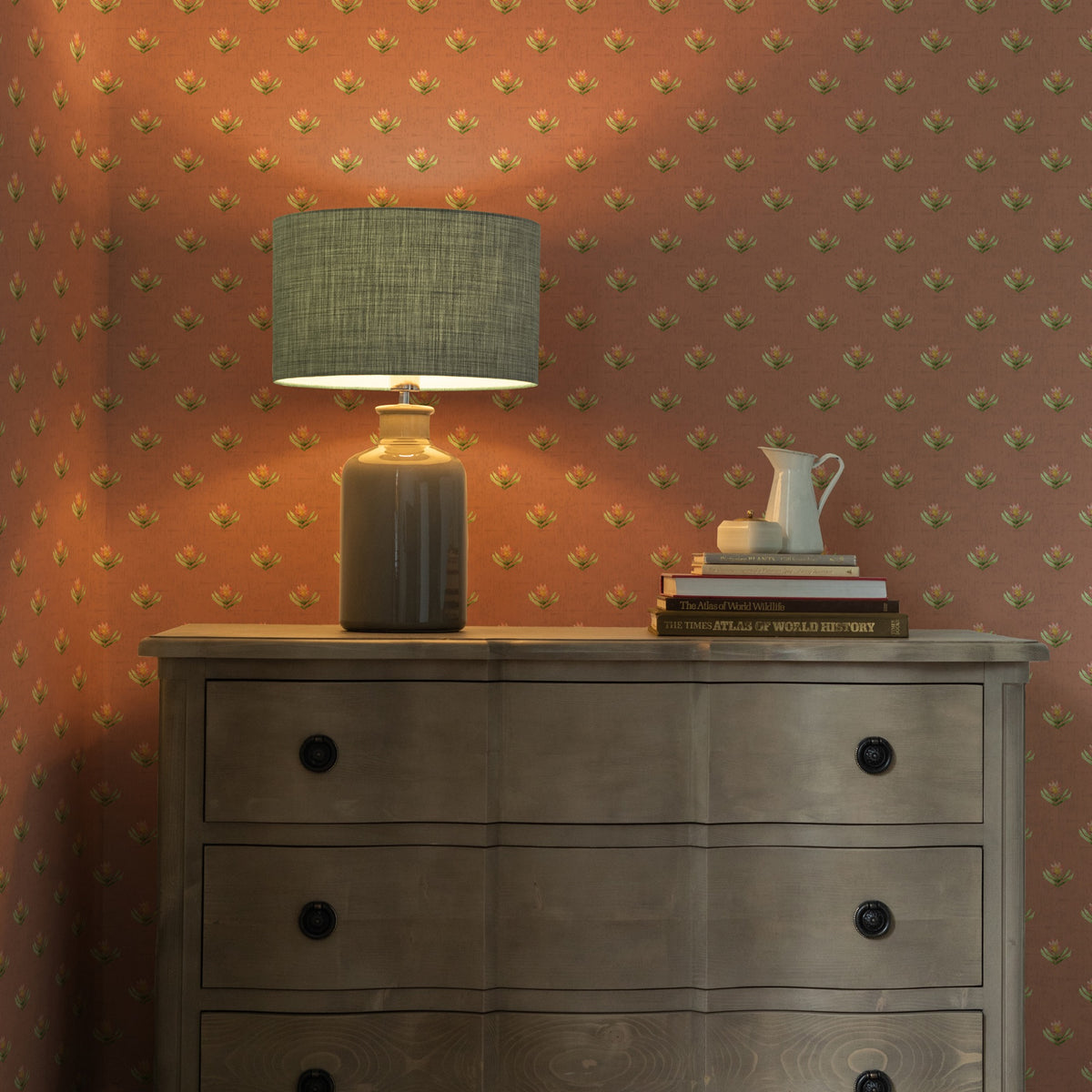 Raja Terracotta Diffusion Wallpaper by Voyage Maison | RAJA/WPO/TER
