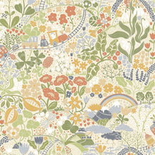 RD29036 Tåget - Digital wall panel Green Wallpaper by Galerie