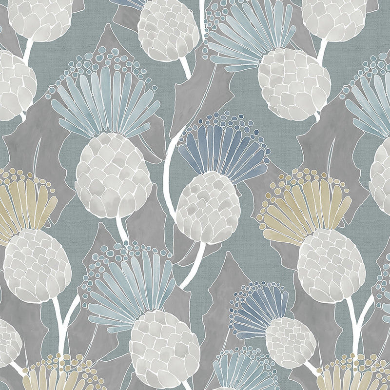Reyne Duck Egg Folklore Wallpaper by Voyage Maison | REYNE/WPO/DUC