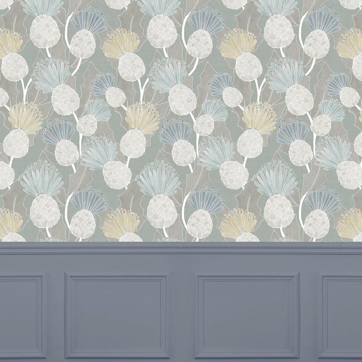 Reyne Duck Egg Folklore Wallpaper by Voyage Maison | REYNE/WPO/DUC