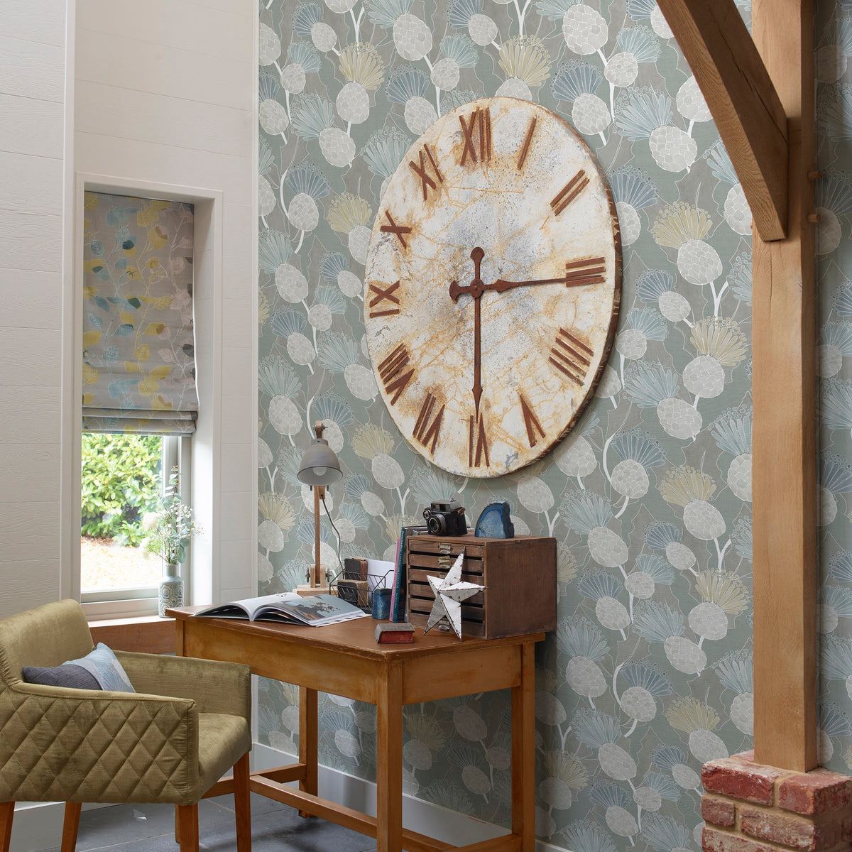 Reyne Duck Egg Folklore Wallpaper by Voyage Maison | REYNE/WPO/DUC