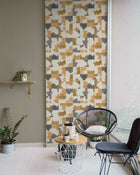 RI4002-1 Puzzle Mustard Rima Wallpaper by Tres Tintas