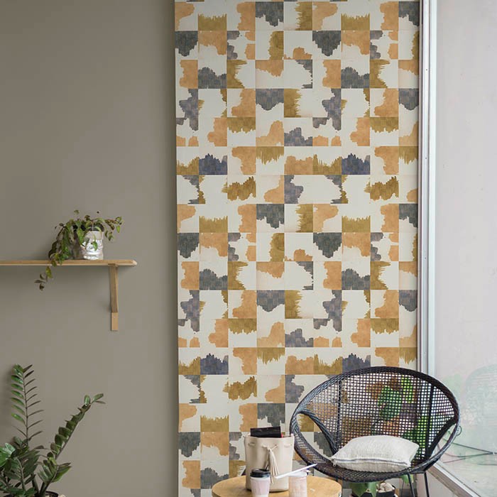 RI4002-1 Puzzle Mustard Rima Wallpaper by Tres Tintas