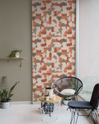RI4002-2 Puzzle Salmon Rima Wallpaper by Tres Tintas
