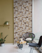 RI4002-5 Puzzle Beige Rima Wallpaper by Tres Tintas