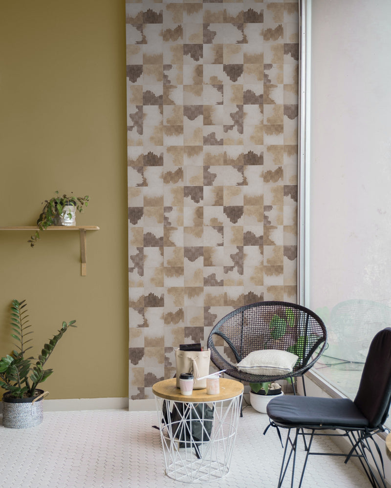 RI4002-5 Puzzle Beige Rima Wallpaper by Tres Tintas
