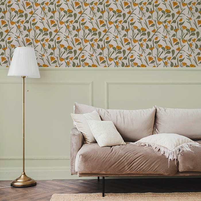 RI4003-1 Brizna Mustard Rima Wallpaper by Tres Tintas