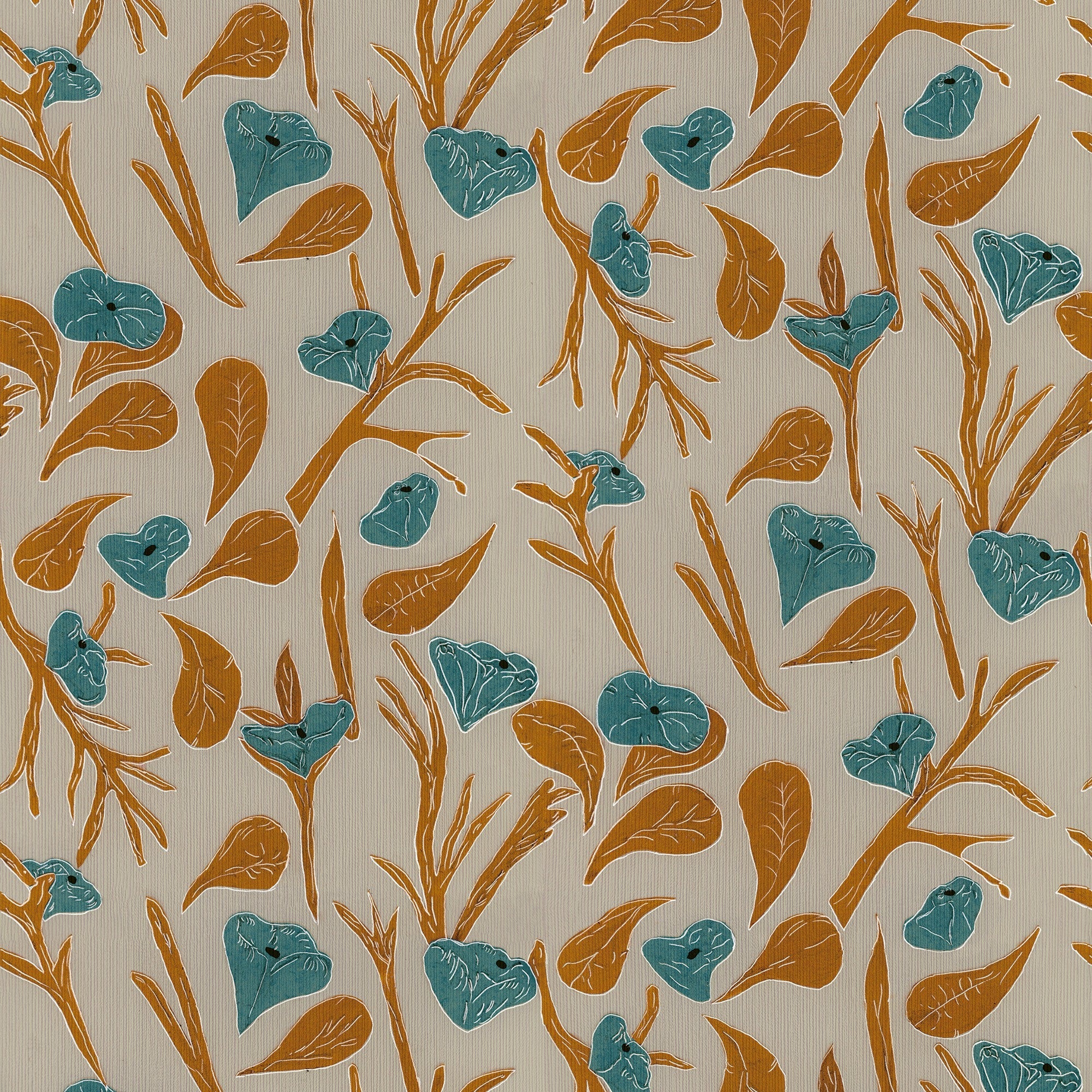 RI4003-3 Brizna Orange Rima Wallpaper by Tres Tintas