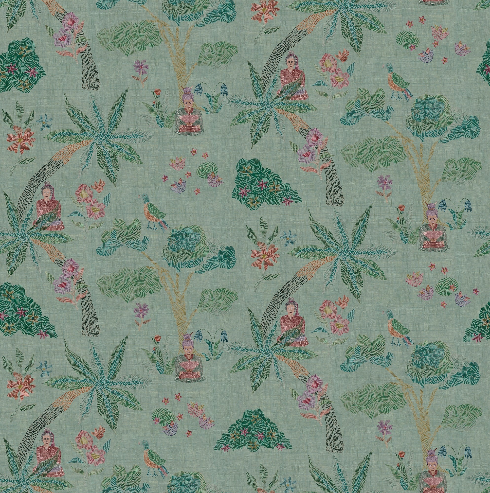 RI4005-1 Miso Green Rima Wallpaper by Tres Tintas