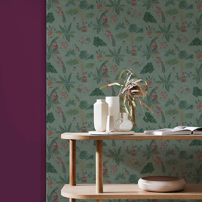 RI4005-1 Miso Green Rima Wallpaper by Tres Tintas