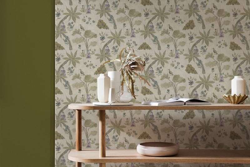 RI4005-3 Miso Light Green Rima Wallpaper by Tres Tintas
