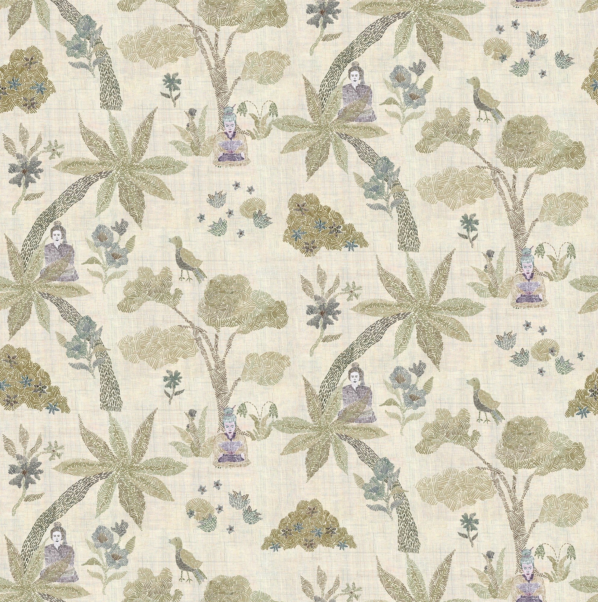 RI4005-3 Miso Light Green Rima Wallpaper by Tres Tintas