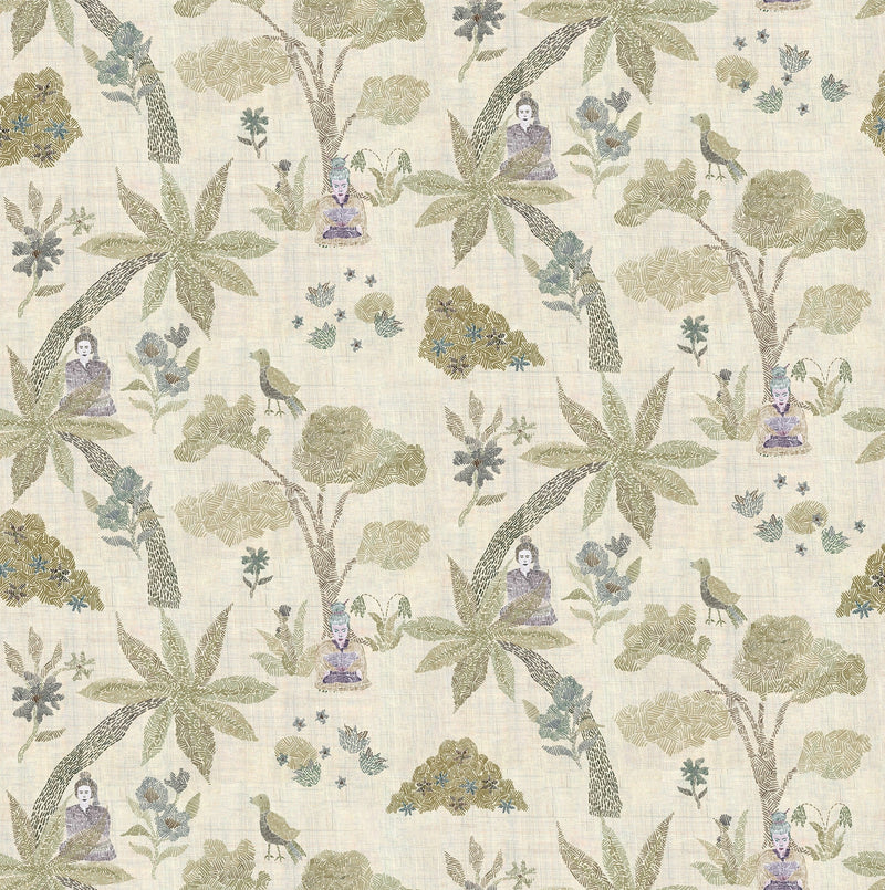 RI4005-3 Miso Light Green Rima Wallpaper by Tres Tintas