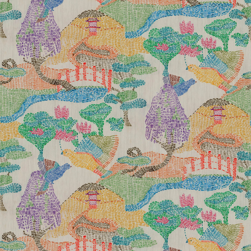 RI4006-1 Pagoda Violet Rima Wallpaper by Tres Tintas