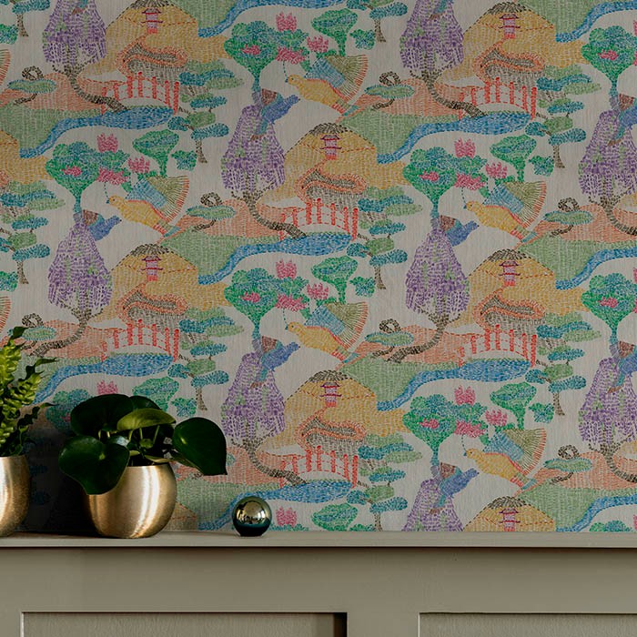 RI4006-1 Pagoda Violet Rima Wallpaper by Tres Tintas