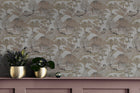 RI4006-3 Pagoda Brown Rima Wallpaper by Tres Tintas