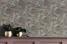 RI4006-3 Pagoda Brown Rima Wallpaper by Tres Tintas