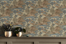 RI4006-4 Pagoda Blue Rima Wallpaper by Tres Tintas