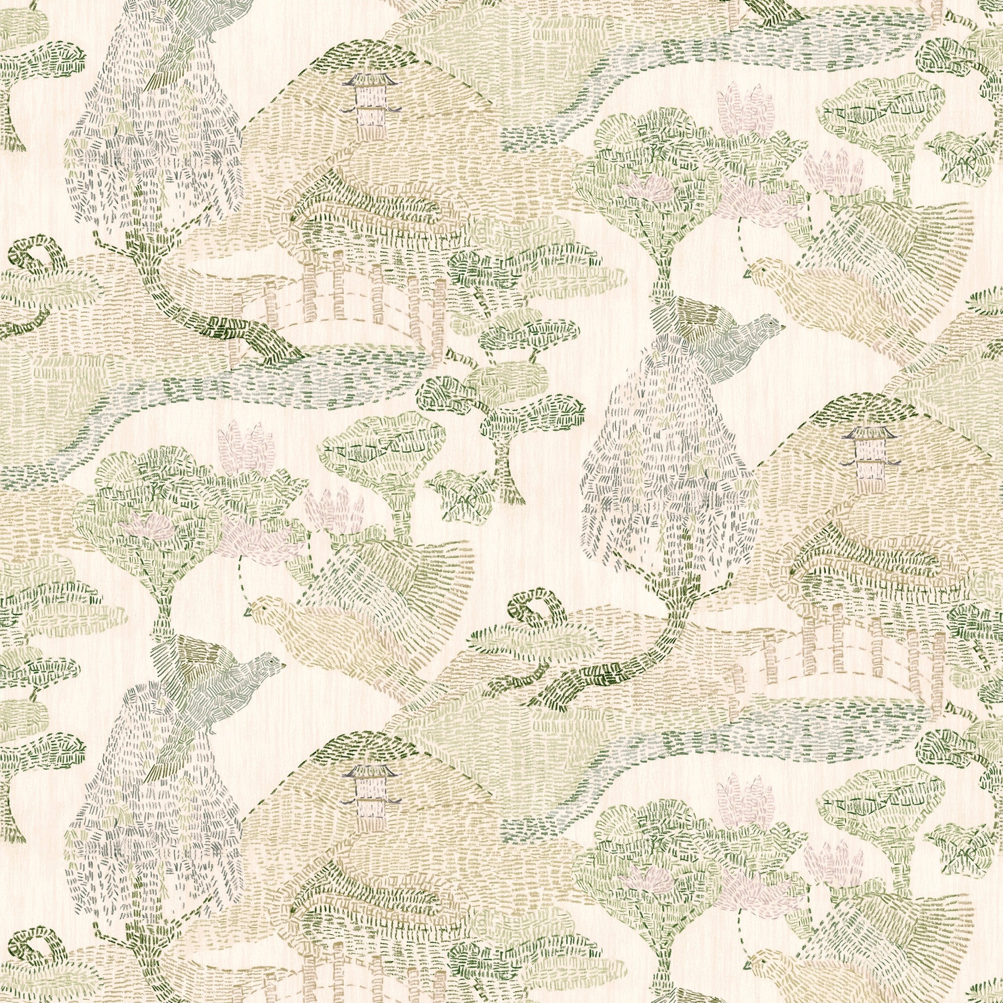 RI4006-5 Pagoda Pink Rima Wallpaper by Tres Tintas