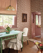 Averly Pigment Watermint Averly Wallcoverings Wallpaper by Romo in a room