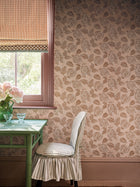 Mila Mineral Averly Fabric by Romo in a room