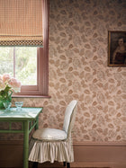 Averly Pigment Watermint Averly Wallcoverings Wallpaper by Romo in a room