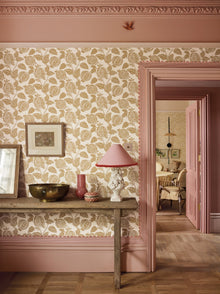 Arie Ochre Averly Fabric by Romo in a room